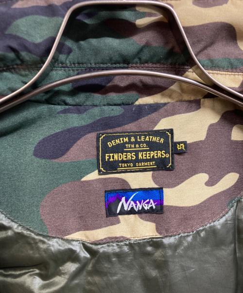 NANGA（ナンガ）NANGA (ナンガ) FINDERS KEEPERS (ファインダーズ キーパーズ) カモフラダウンジャケット カーキ サイズ:Sの古着・服飾アイテム