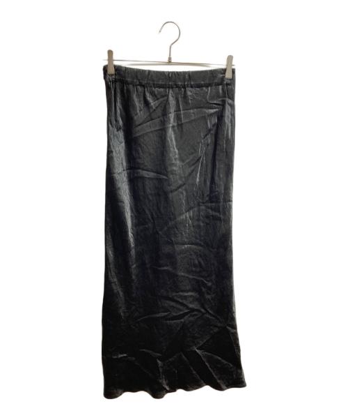 SACRA（サクラ）SACRA (サクラ) ACETATE SATIN SKIRT ブラック サイズ:38の古着・服飾アイテム