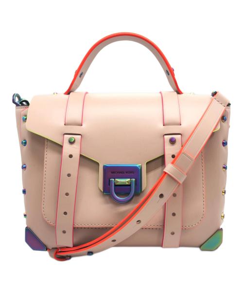MICHAEL KORS（マイケルコース）MICHAEL KORS (マイケル・コース) マンハッタン ミディアム スクール サッチェル 2WAY ハンドバッグ ピンクの古着・服飾アイテム