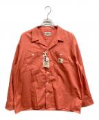 CALEEキャリー）の古着「T/C Twill work shirt」｜ピンク