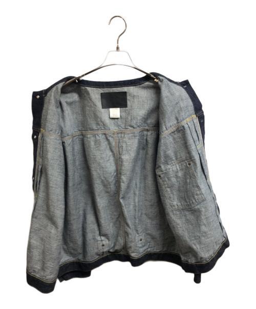 CALEE（キャリー）CALEE (キャリー) 1st ノーカラー デニムジャケット インディゴ サイズ:XXLの古着・服飾アイテム