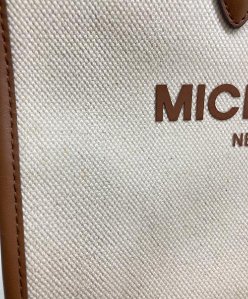 MICHAEL KORS（マイケル・コース）MICHAEL KORS (マイケル・コース) MIRELLA EW 2WAYトートバッグ ベージュの古着・服飾アイテム