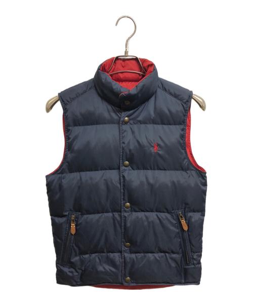 POLO RALPH LAUREN（ポロ・ラルフローレン）POLO RALPH LAUREN (ポロ・ラルフローレン) リバーシブルベスト ネイビー×レッド サイズ:XSの古着・服飾アイテム