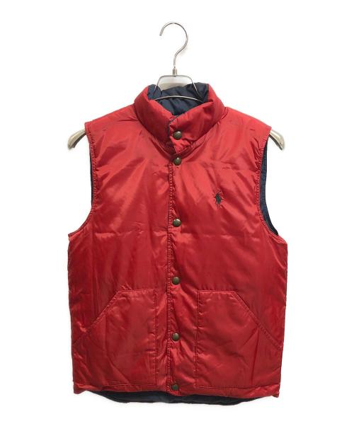 POLO RALPH LAUREN（ポロ・ラルフローレン）POLO RALPH LAUREN (ポロ・ラルフローレン) リバーシブルベスト ネイビー×レッド サイズ:XSの古着・服飾アイテム