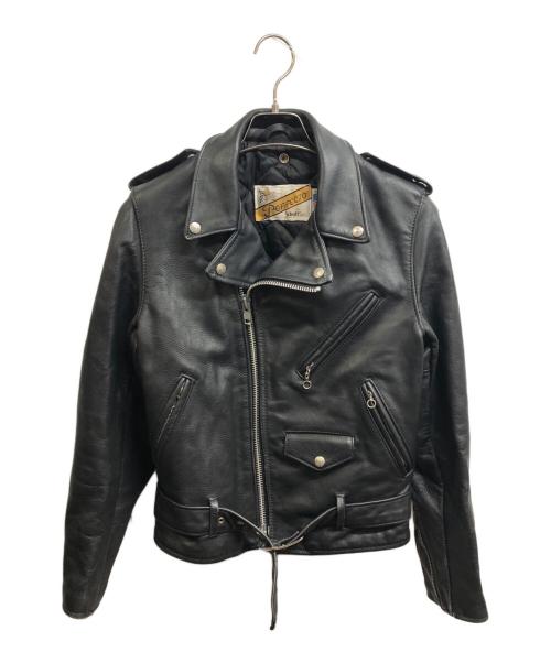 Schott（ショット）Schott (ショット) ダブルライダースジャケット ブラック サイズ:34の古着・服飾アイテム