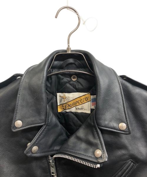 Schott（ショット）Schott (ショット) ダブルライダースジャケット ブラック サイズ:34の古着・服飾アイテム