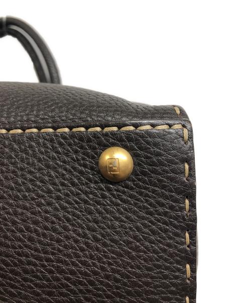 FENDI（フェンディ）FENDI (フェンディ) ガマ口ハンドバッグ ダークブラウンの古着・服飾アイテム