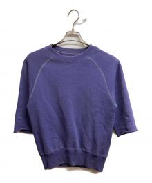 REAL Mcqueen（リアルマックイーン）の古着「カットオフスリーブラグランスウェット」｜ネイビー