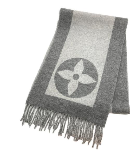 LOUIS VUITTON（ルイ ヴィトン）LOUIS VUITTON (ルイ ヴィトン) エシャルプ・カーディフ グレーの古着・服飾アイテム