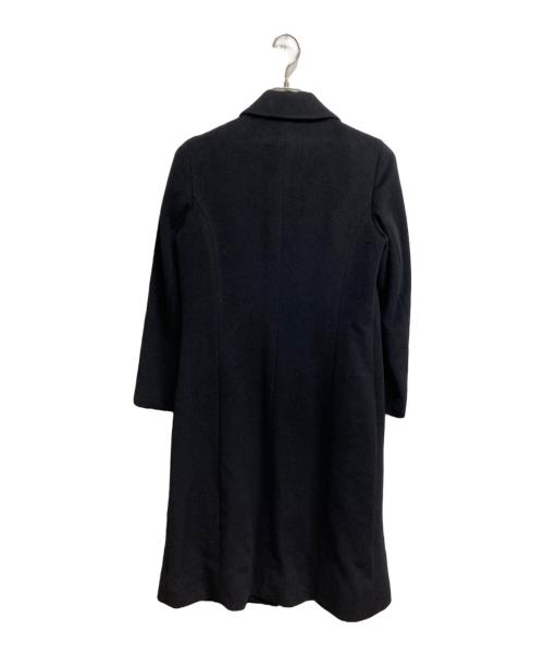 BURBERRY BLUE LABEL（バーバリーロンドンブルーレーベル）BURBERRY BLUE LABEL (バーバリーロンドンブルーレーベル) 比翼アンゴラ混ステンカラーコート ブラック サイズ:38の古着・服飾アイテム