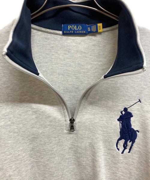 POLO RALPH LAUREN（ポロ・ラルフローレン）POLO RALPH LAUREN (ポロ・ラルフローレン) ハーフジップスウェット グレー サイズ:XLの古着・服飾アイテム