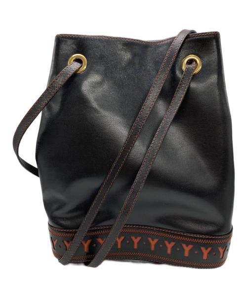 Yves Saint Laurent（イヴサンローラン）Yves Saint Laurent (イヴサンローラン) ショルダートートバッグ ブラックの古着・服飾アイテム