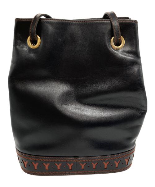 Yves Saint Laurent（イヴサンローラン）Yves Saint Laurent (イヴサンローラン) ショルダートートバッグ ブラックの古着・服飾アイテム