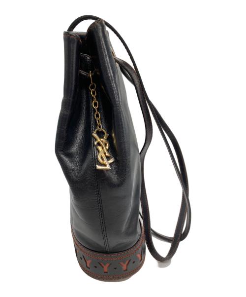 Yves Saint Laurent（イヴサンローラン）Yves Saint Laurent (イヴサンローラン) ショルダートートバッグ ブラックの古着・服飾アイテム