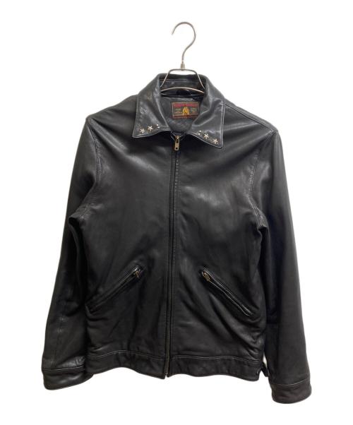Hysteric Glamour（ヒステリックグラマー）Hysteric Glamour (ヒステリックグラマー) ゴートレザーシングルライダースジャケット ブラック サイズ:Lの古着・服飾アイテム