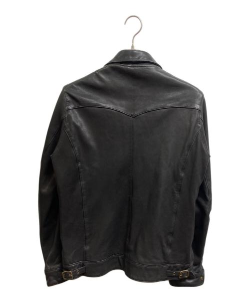 Hysteric Glamour（ヒステリックグラマー）Hysteric Glamour (ヒステリックグラマー) ゴートレザーシングルライダースジャケット ブラック サイズ:Lの古着・服飾アイテム
