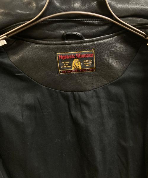 Hysteric Glamour（ヒステリックグラマー）Hysteric Glamour (ヒステリックグラマー) ゴートレザーシングルライダースジャケット ブラック サイズ:Lの古着・服飾アイテム