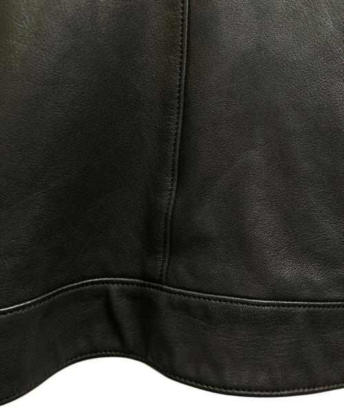 Hysteric Glamour（ヒステリックグラマー）Hysteric Glamour (ヒステリックグラマー) ゴートレザーシングルライダースジャケット ブラック サイズ:Lの古着・服飾アイテム