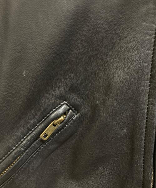 Hysteric Glamour（ヒステリックグラマー）Hysteric Glamour (ヒステリックグラマー) ゴートレザーシングルライダースジャケット ブラック サイズ:Lの古着・服飾アイテム