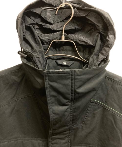 Calvin Klein Jeans（カルバンクラインジーンズ）Calvin Klein Jeans (カルバンクラインジーンズ) フードフィールドジャケット ブラック サイズ:Mの古着・服飾アイテム