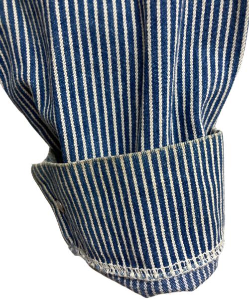 Pointer（ポインター）Pointer (ポインター) ヒッコリー カバーオール ネイビー サイズ:Mの古着・服飾アイテム