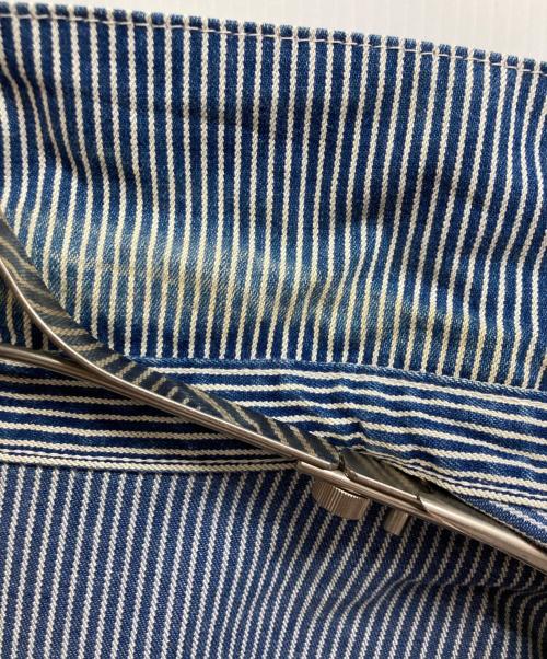 Pointer（ポインター）Pointer (ポインター) ヒッコリー カバーオール ネイビー サイズ:Mの古着・服飾アイテム