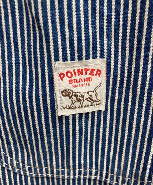Pointer（ポインター）Pointer (ポインター) ヒッコリー カバーオール ネイビー サイズ:Mの古着・服飾アイテム