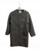 IENAイエナ）の古着「ラムウールノーカラーコート」｜ブラウン