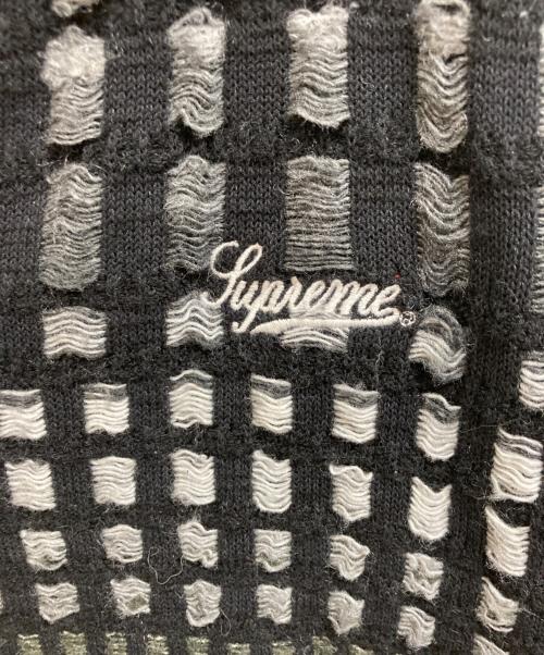 SUPREME（シュプリーム）SUPREME (シュプリーム) Gradient Grid Zip Up Polo ブラック サイズ:Lの古着・服飾アイテム