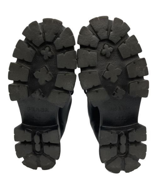 PRADA（プラダ）PRADA (プラダ) Monolithブラッシュドレザー ダービーシューズ ブラック サイズ:37　1/2の古着・服飾アイテム