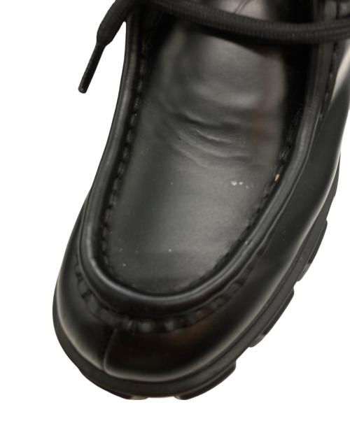 PRADA（プラダ）PRADA (プラダ) Monolithブラッシュドレザー ダービーシューズ ブラック サイズ:37　1/2の古着・服飾アイテム