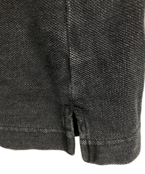 LACOSTE（ラコステ）LACOSTE (ラコステ) ルーズフィットビッグ鹿の子地インディゴポロシャツ ブラック サイズ:Lの古着・服飾アイテム