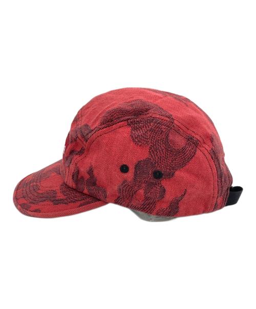 SUPREME（シュプリーム）SUPREME (シュプリーム) 23SS Flames Jacquard Denim Camp Cap レッドの古着・服飾アイテム