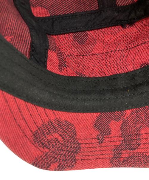 SUPREME（シュプリーム）SUPREME (シュプリーム) 23SS Flames Jacquard Denim Camp Cap レッドの古着・服飾アイテム