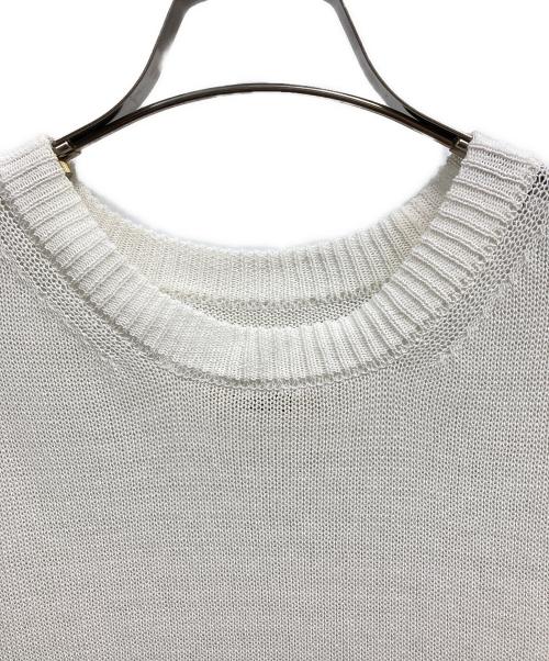 UNFIL（アンフィル）unfil (アンフィル) オーガニックコットンコイルドヤーンニットベスト ホワイト サイズ:1の古着・服飾アイテム