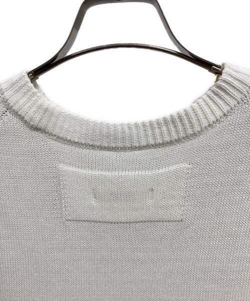 UNFIL（アンフィル）unfil (アンフィル) オーガニックコットンコイルドヤーンニットベスト ホワイト サイズ:1の古着・服飾アイテム