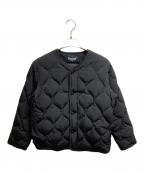 ORCIVALオーシバル）の古着「リモンタナイロン ノーカラー キルティングジャケット」｜ブラック