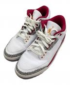 NIKEナイキ）の古着「Air Jordan 3 カーディナルレッド」｜ホワイト