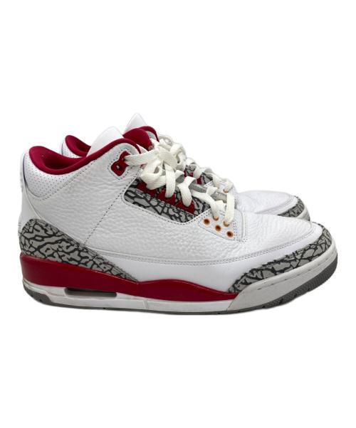 NIKE（ナイキ）NIKE (ナイキ) Air Jordan 3 カーディナルレッド ホワイト サイズ:UK8.5の古着・服飾アイテム
