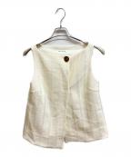 MKDT STUDIOマークケンリードミノタン）の古着「ノースリーブブラウス」｜ベージュ