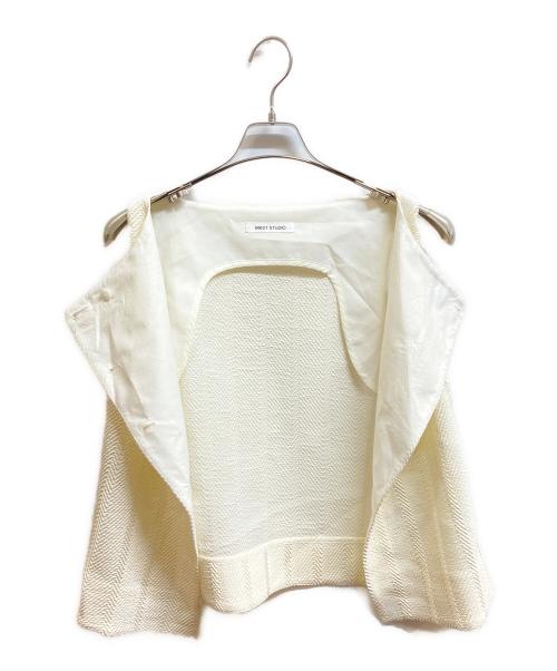 MKDT STUDIO（マークケンリードミノタン）MKDT STUDIO (マークケンリードミノタン) ノースリーブブラウス ベージュ サイズ:34の古着・服飾アイテム