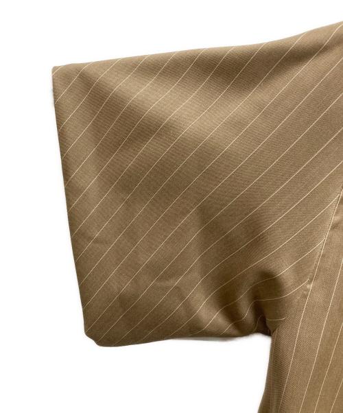 MaxMara（マックスマーラ）MaxMara (マックスマーラ) ペンシルストライプジャケット/スカートセットアップ ブラウン サイズ:40/40 未使用品の古着・服飾アイテム