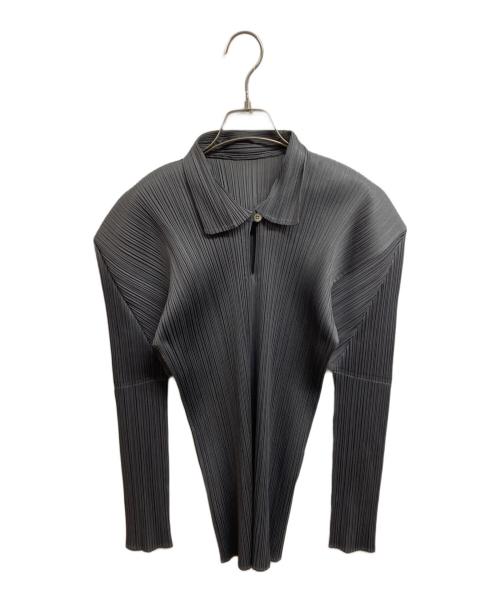 PLEATS PLEASE（プリーツプリーズ）PLEATS PLEASE (プリーツプリーズ) プリーツブラウス ネイビー サイズ:4の古着・服飾アイテム