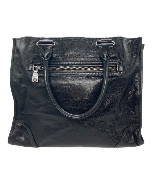 MIU MIU（ミュウミュウ）MIU MIU (ミュウミュウ) レザーハンドバッグ ブラックの古着・服飾アイテム