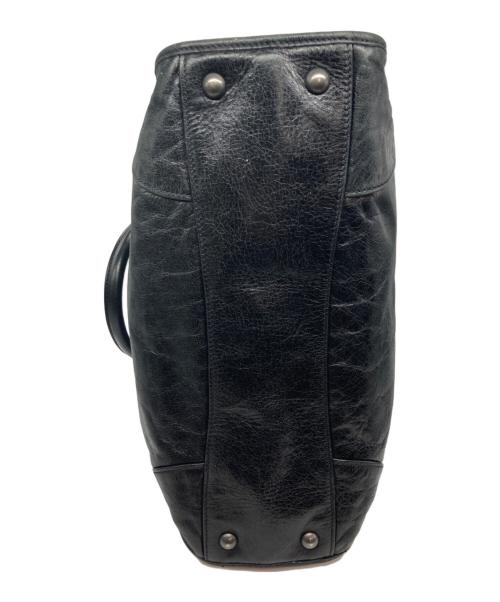 MIU MIU（ミュウミュウ）MIU MIU (ミュウミュウ) レザーハンドバッグ ブラックの古着・服飾アイテム