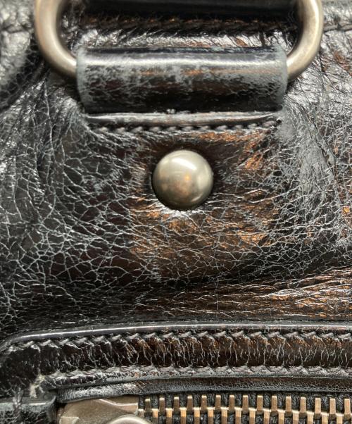 MIU MIU（ミュウミュウ）MIU MIU (ミュウミュウ) レザーハンドバッグ ブラックの古着・服飾アイテム