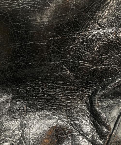 MIU MIU（ミュウミュウ）MIU MIU (ミュウミュウ) レザーハンドバッグ ブラックの古着・服飾アイテム