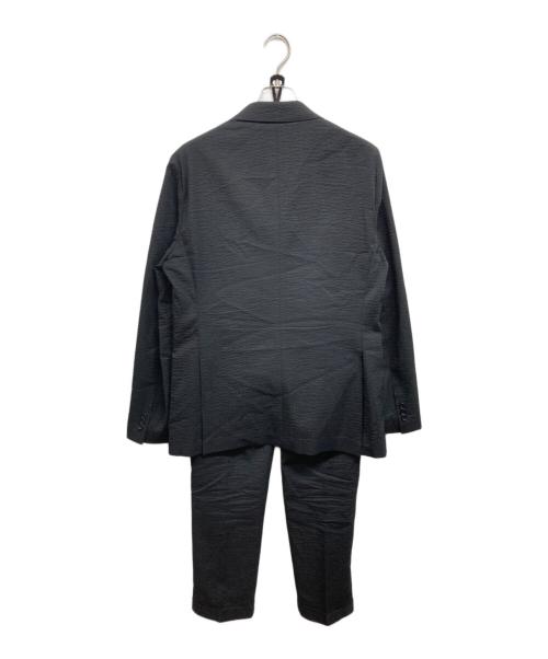 EDIFICE（エディフィス）EDIFICE (エディフィス) シアサッカーセットアップスーツ ブラック サイズ:48の古着・服飾アイテム