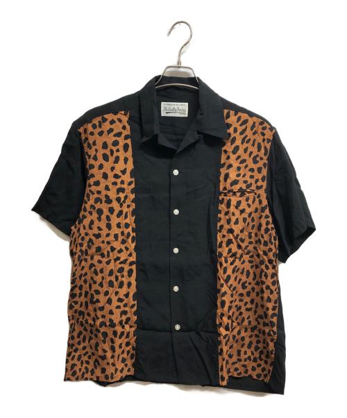 WACKO MARIA（ワコマリア）WACKO MARIA (ワコマリア) 切替レオパードシャツ ブラック×ブラウン サイズ:Mの古着・服飾アイテム