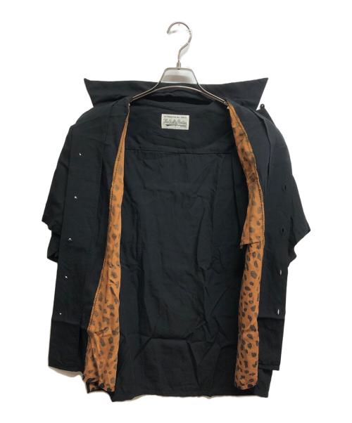 WACKO MARIA（ワコマリア）WACKO MARIA (ワコマリア) 切替レオパードシャツ ブラック×ブラウン サイズ:Mの古着・服飾アイテム